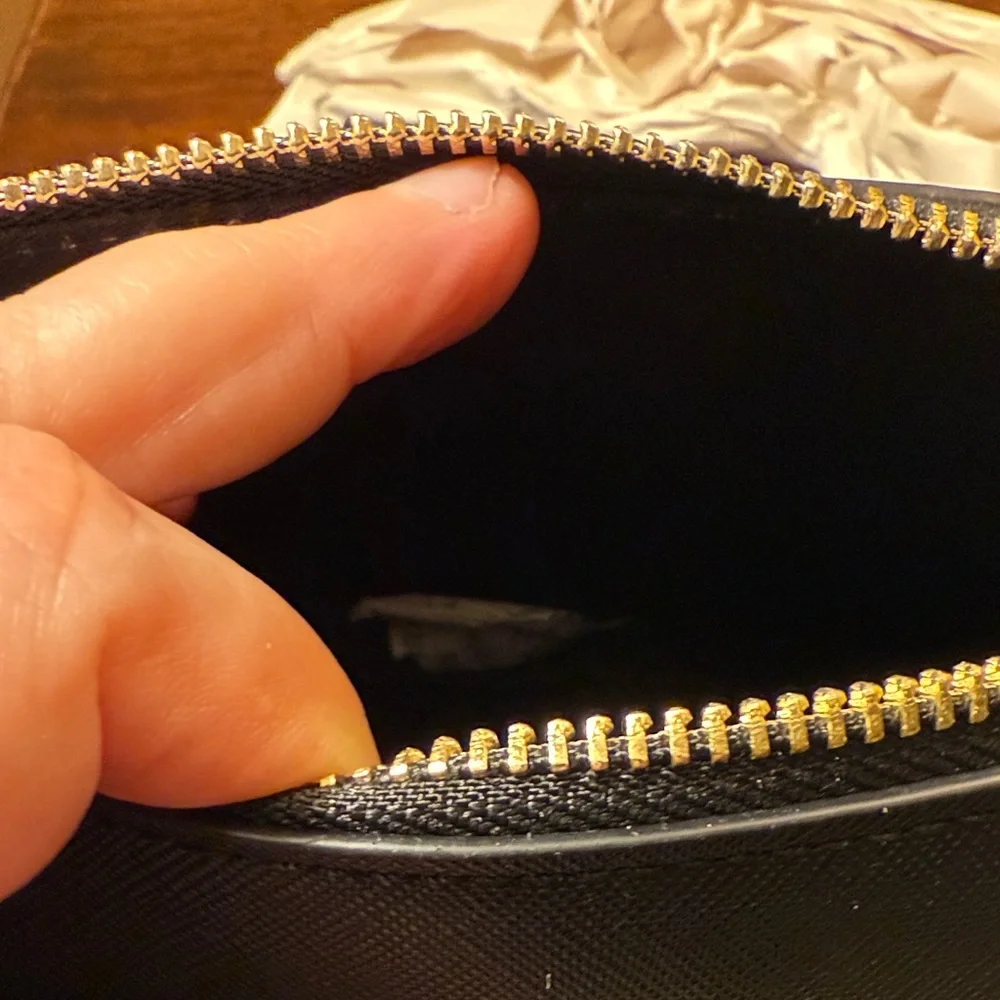 NWT Valentino Orlandi Black Gold Studded Textured Crossbody Camera Bag Purse